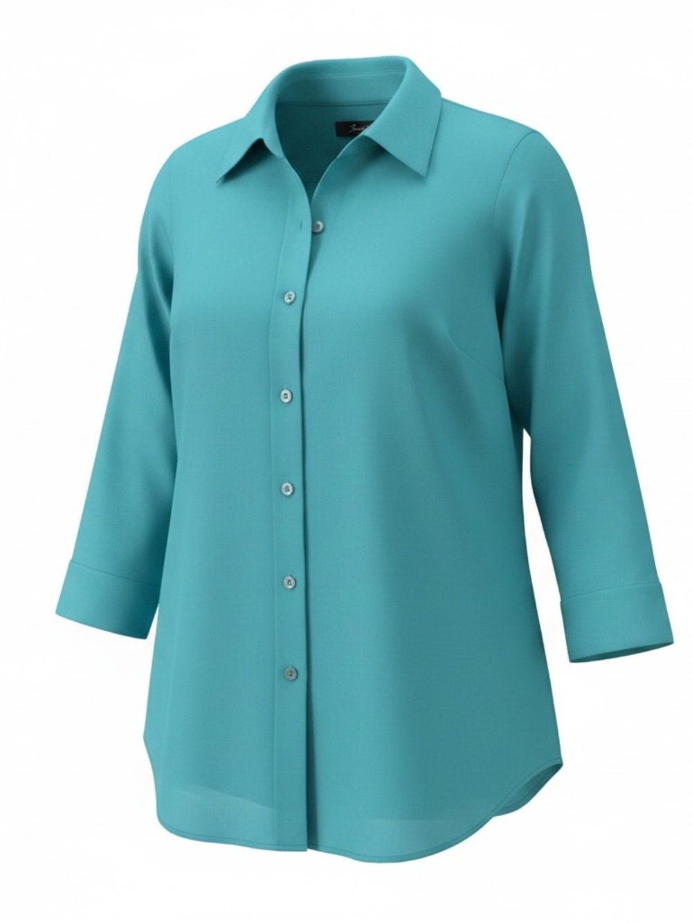 Foxcroft Teal Button Down Blouse
